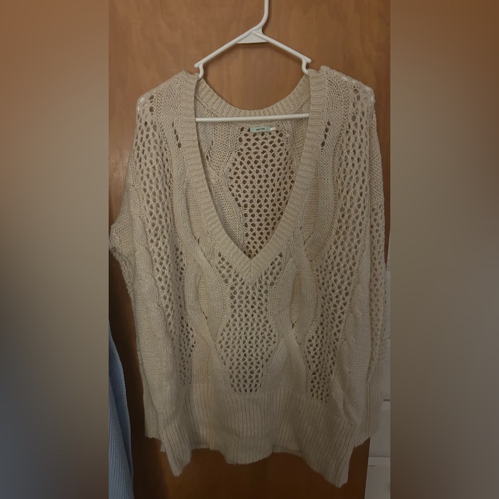 Cream long sweater
